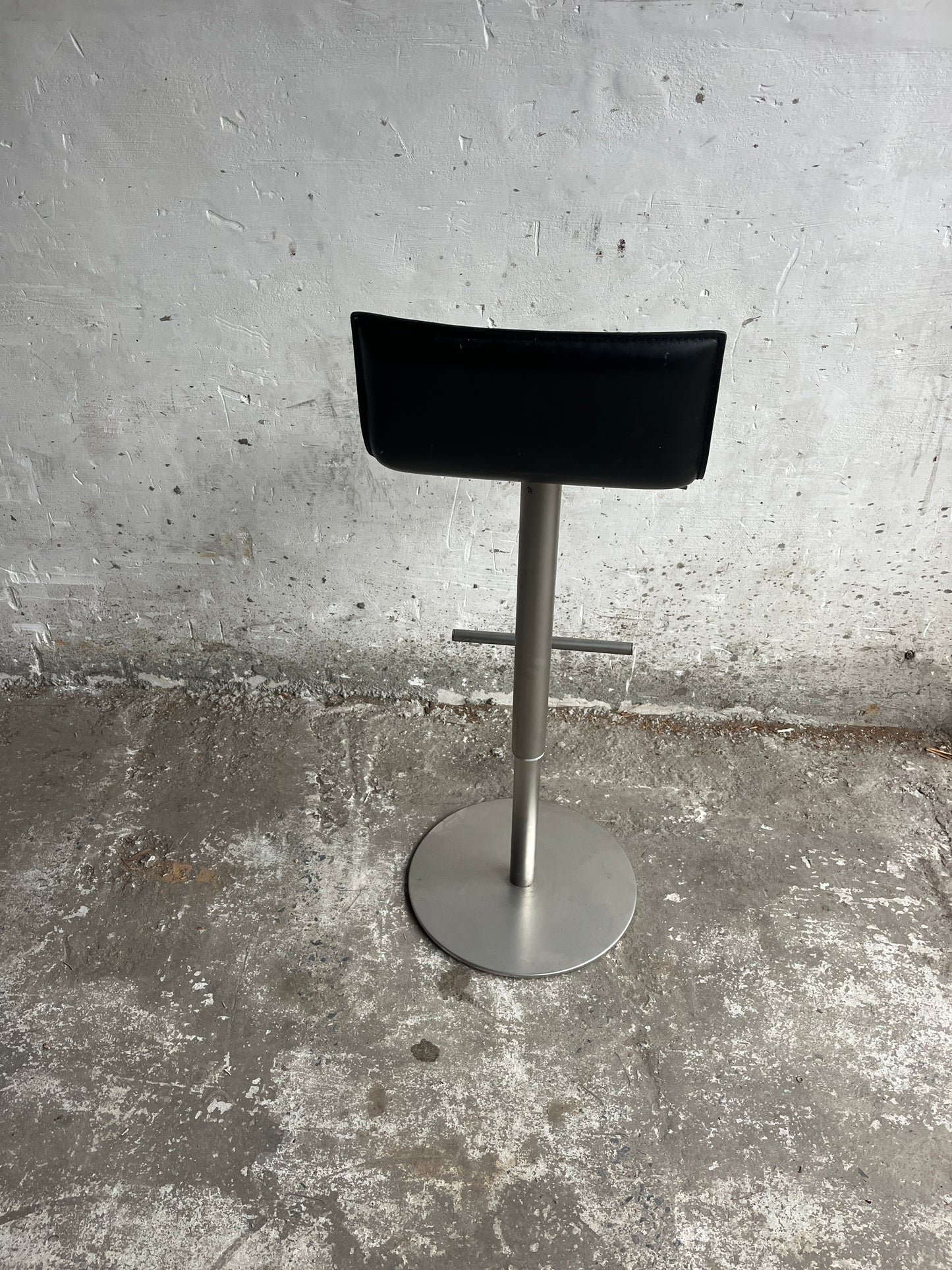 La Palma Adjustable Bar Stool – Black Leather