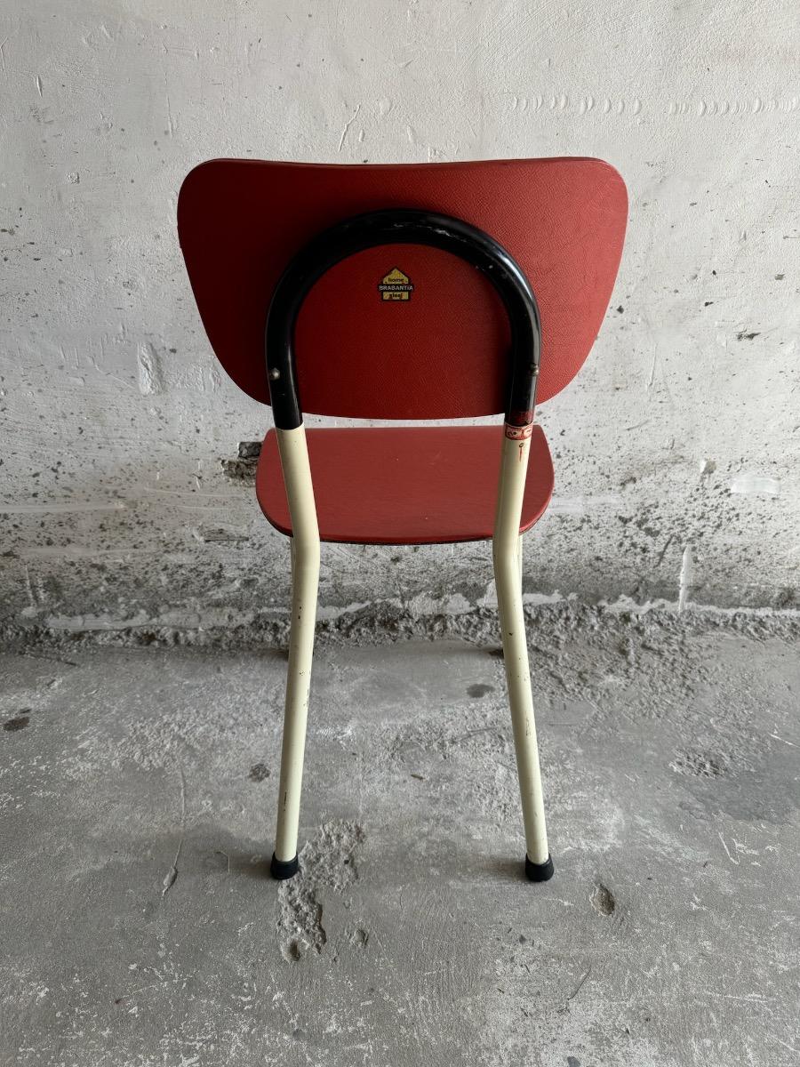 Set van 5 rode Brabantia stoelen (jaren 60)