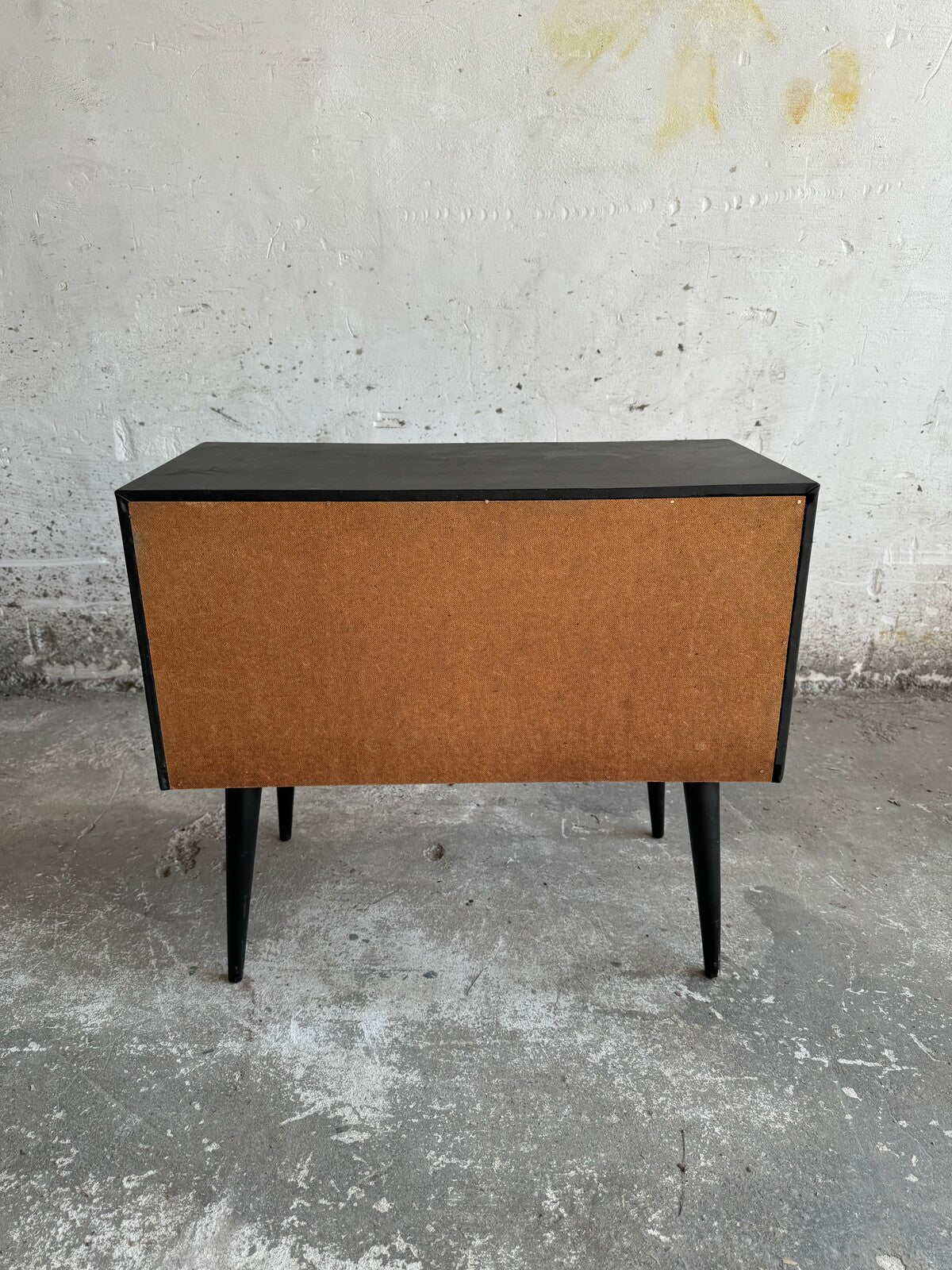 Vintage IKEA ladekastje in teak en kunstleder (1960s)