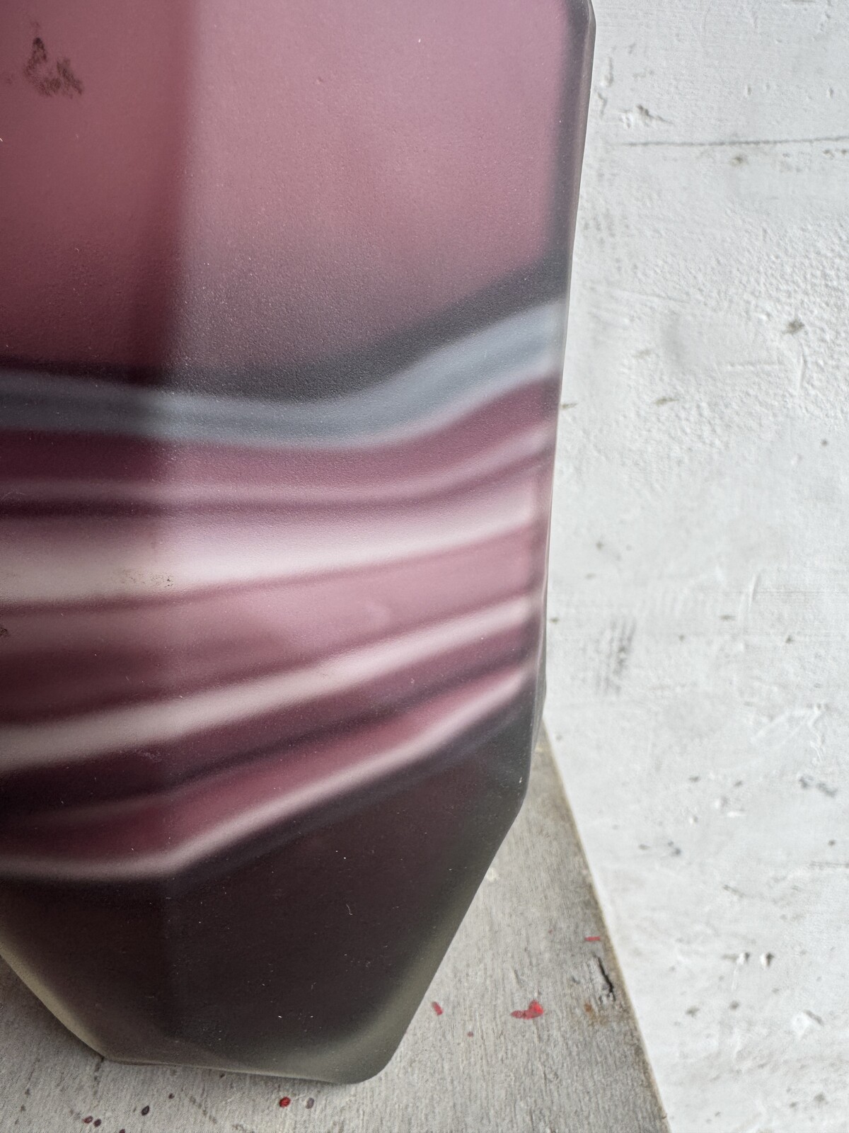 Amethyst and White Swirl Glass Vase Set