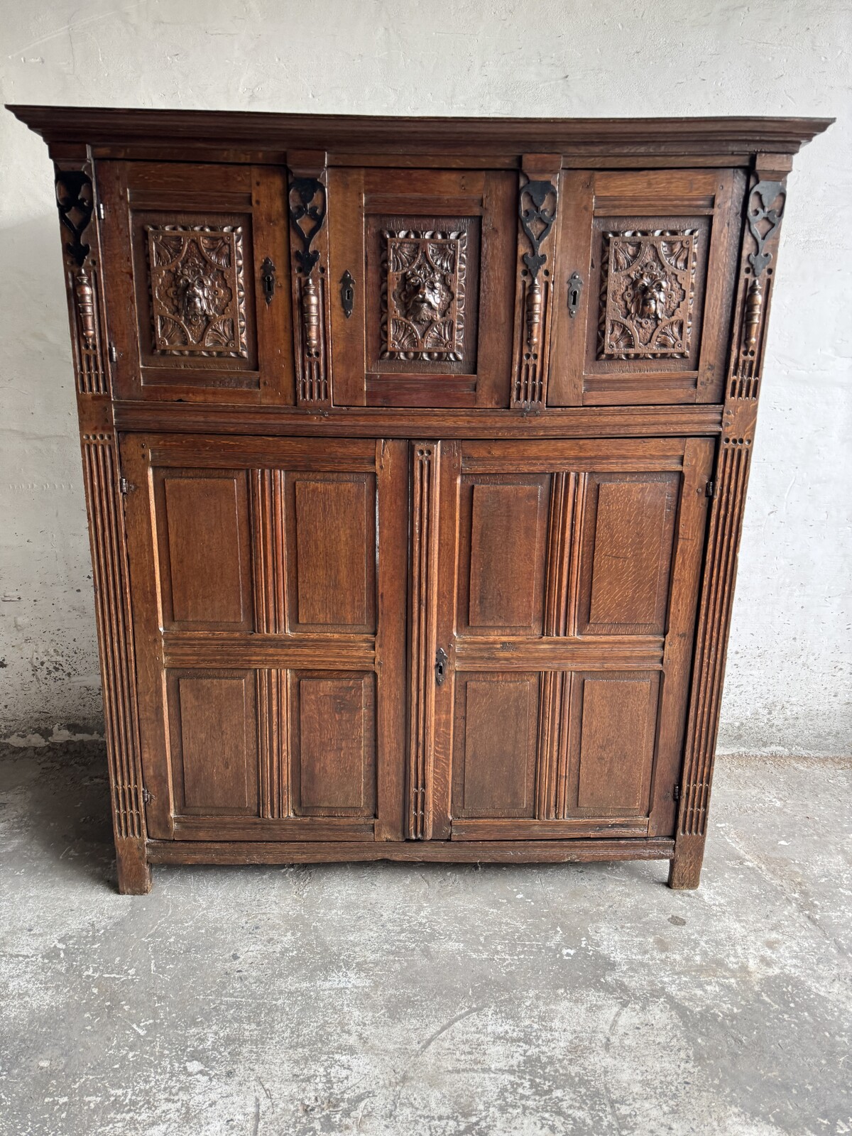 Antique Carved Wood Cabinet