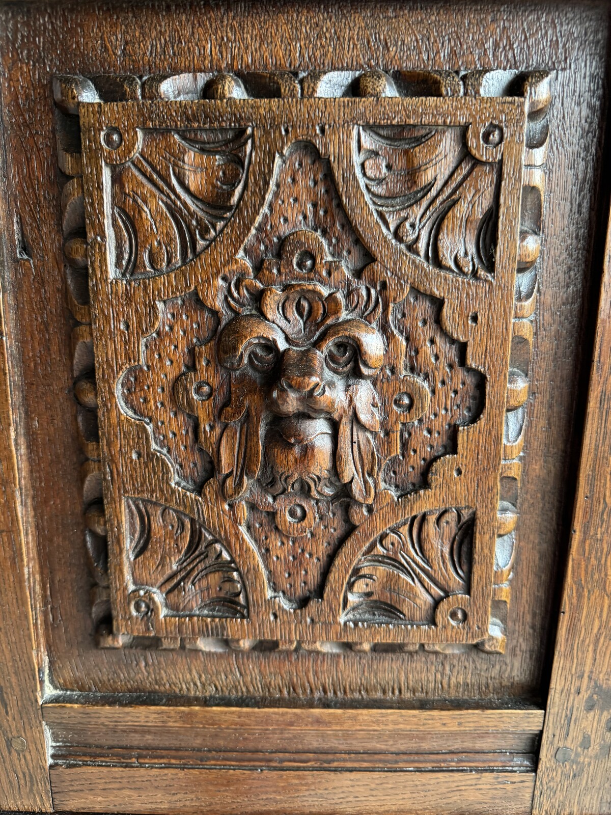 Antique Carved Wood Cabinet