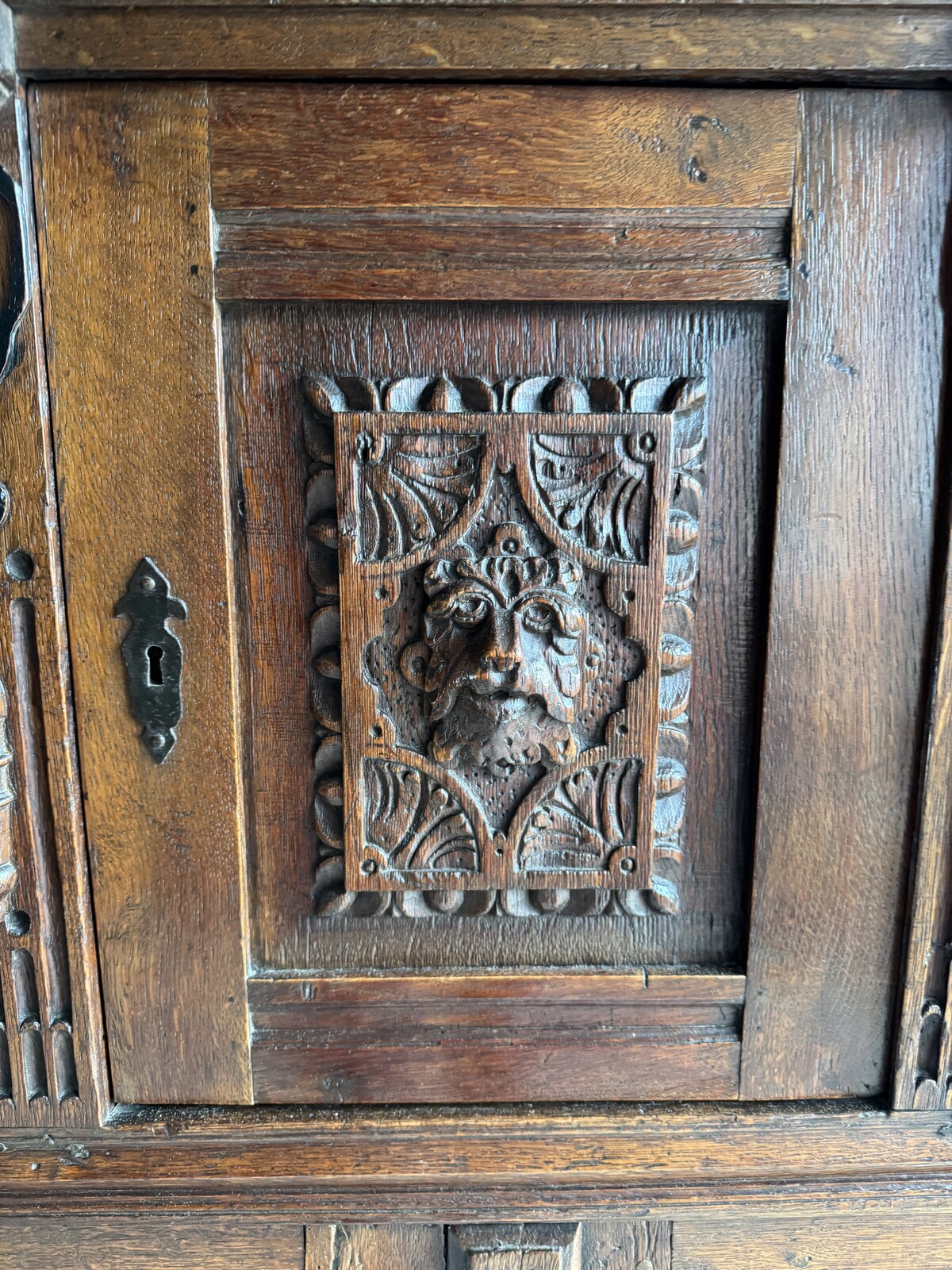 Antique Carved Wood Cabinet