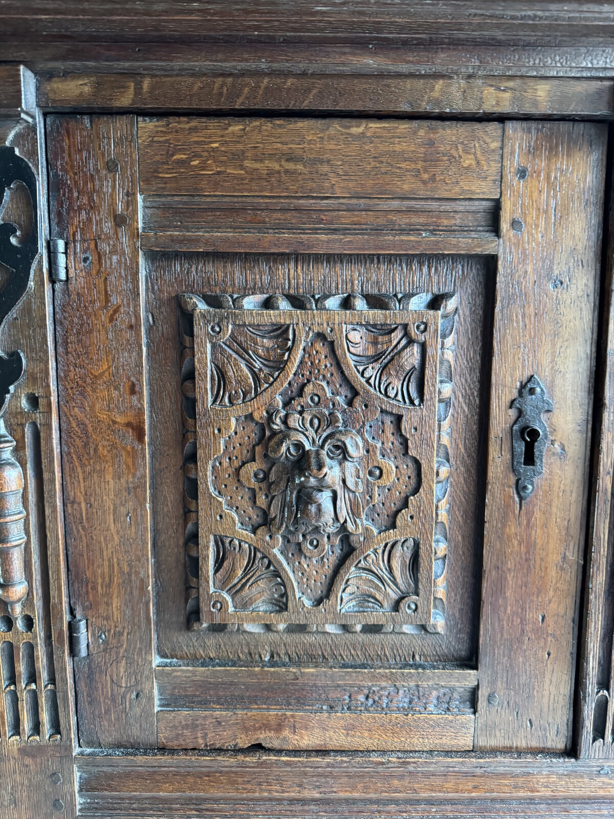 Antique Carved Wood Cabinet