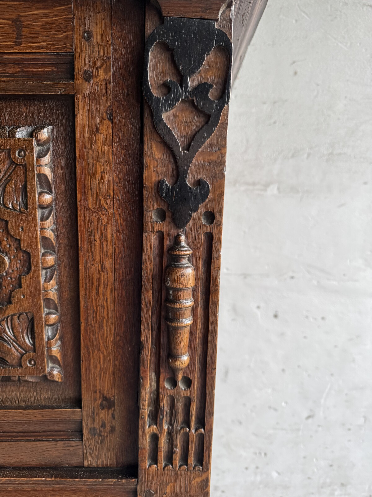 Antique Carved Wood Cabinet