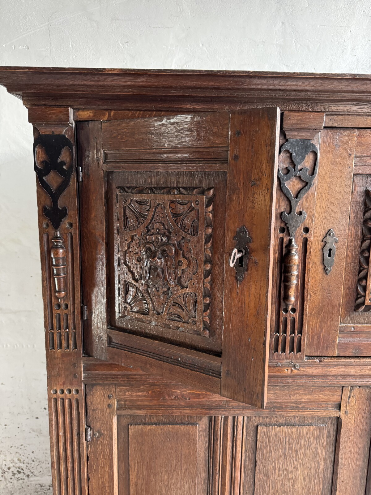 Antique Carved Wood Cabinet