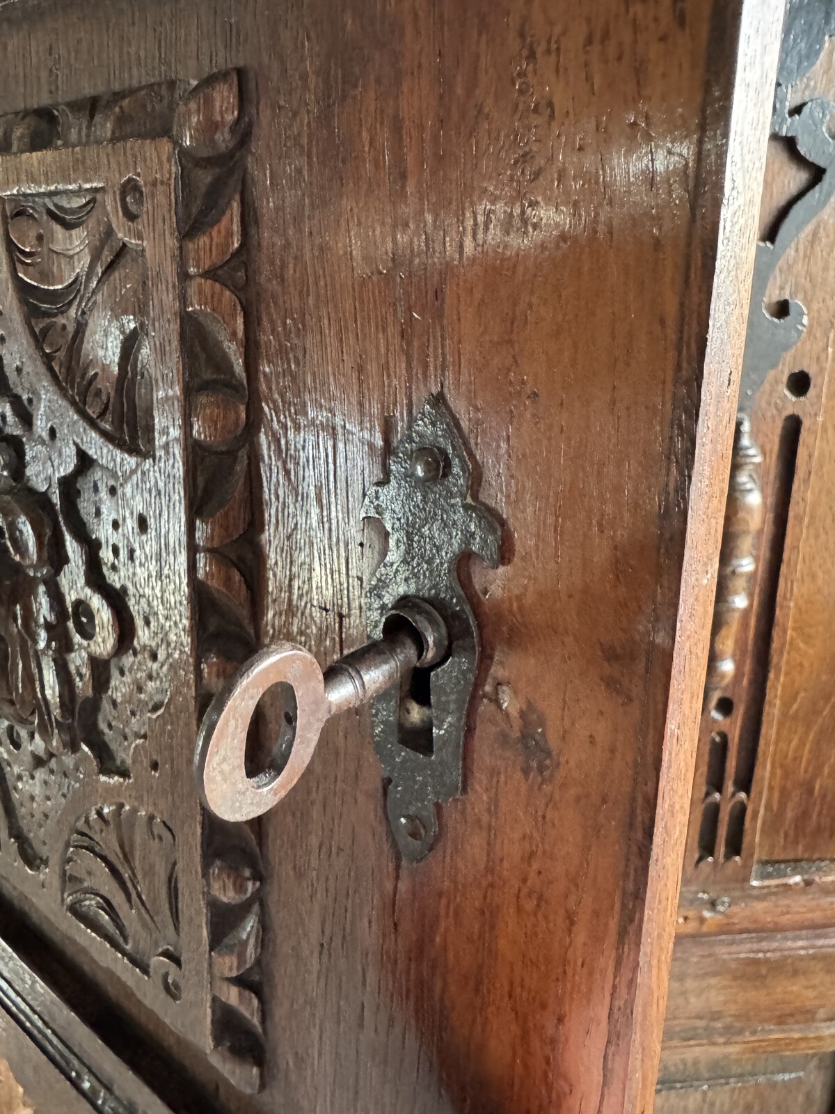 Antique Carved Wood Cabinet