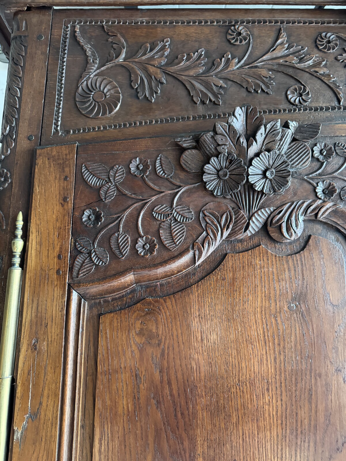 Antique Carved Wood Wardrobe