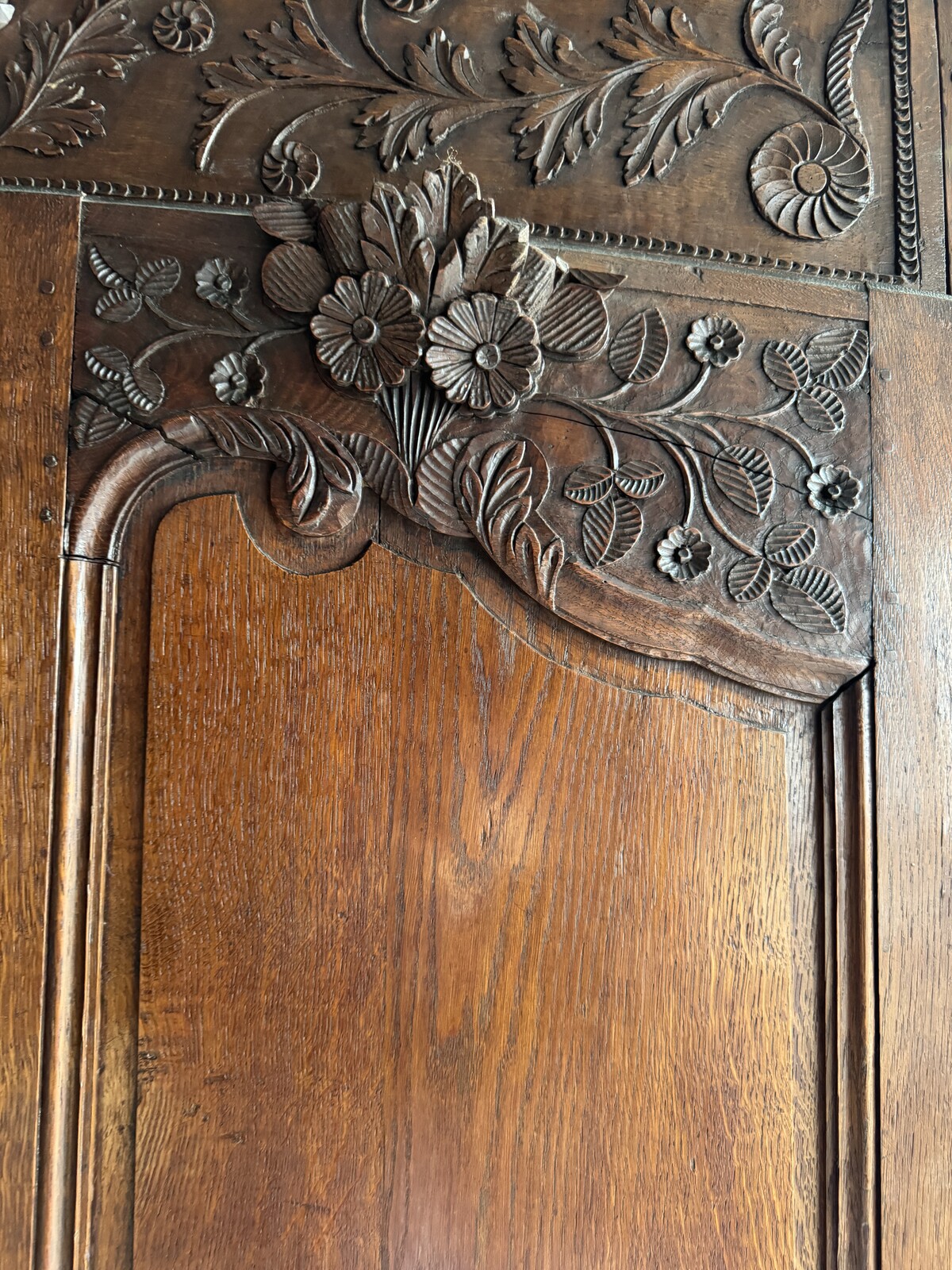 Antique Carved Wood Wardrobe