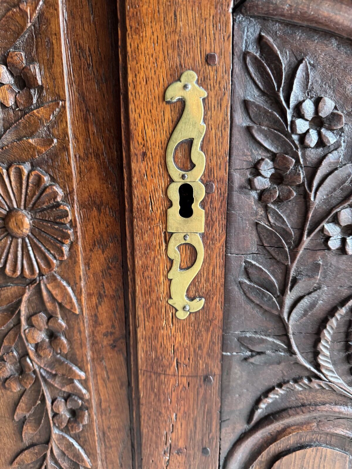 Antique Carved Wood Wardrobe