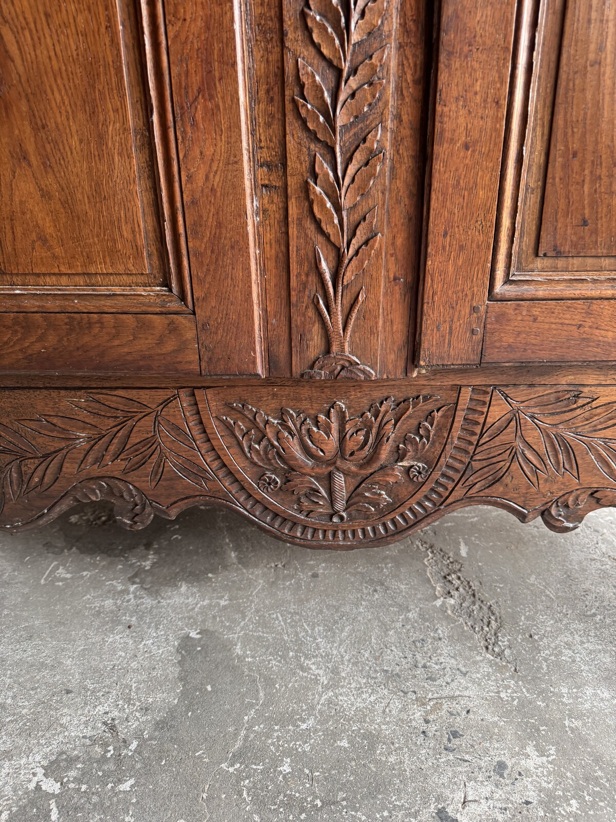 Antique Carved Wood Wardrobe