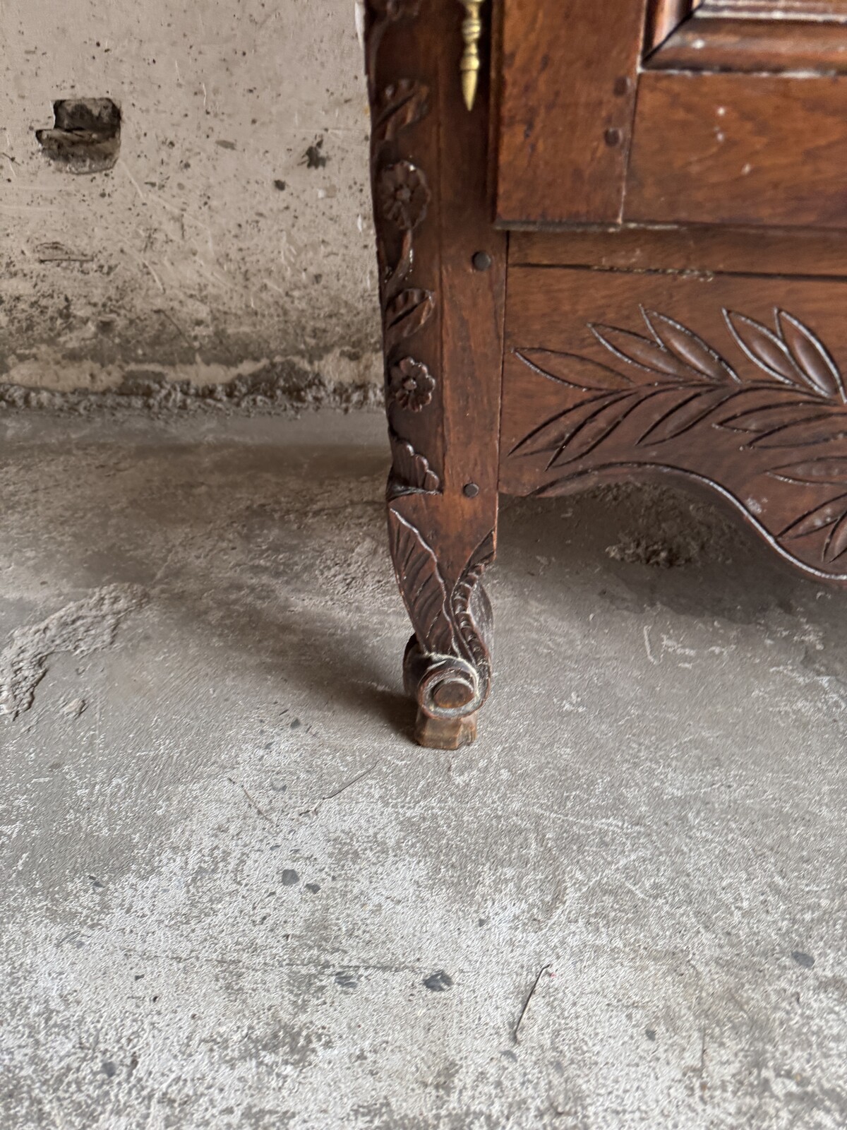 Antique Carved Wood Wardrobe