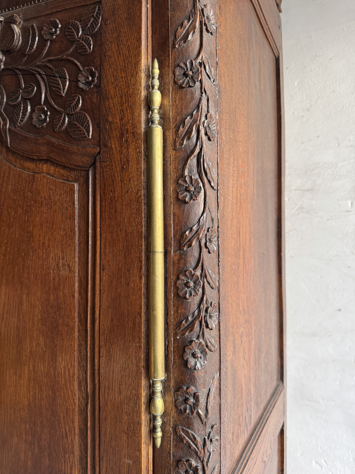 Antique Carved Wood Wardrobe