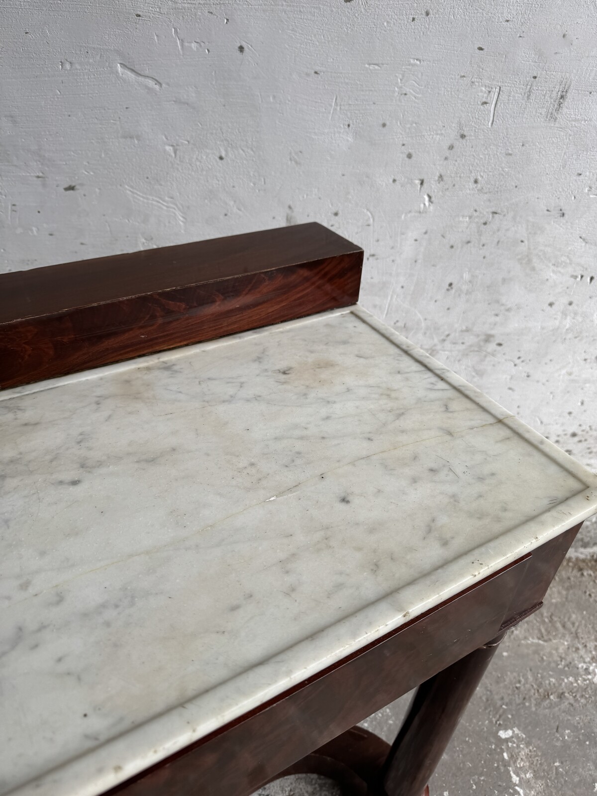 Antique Console Table with Marble Top