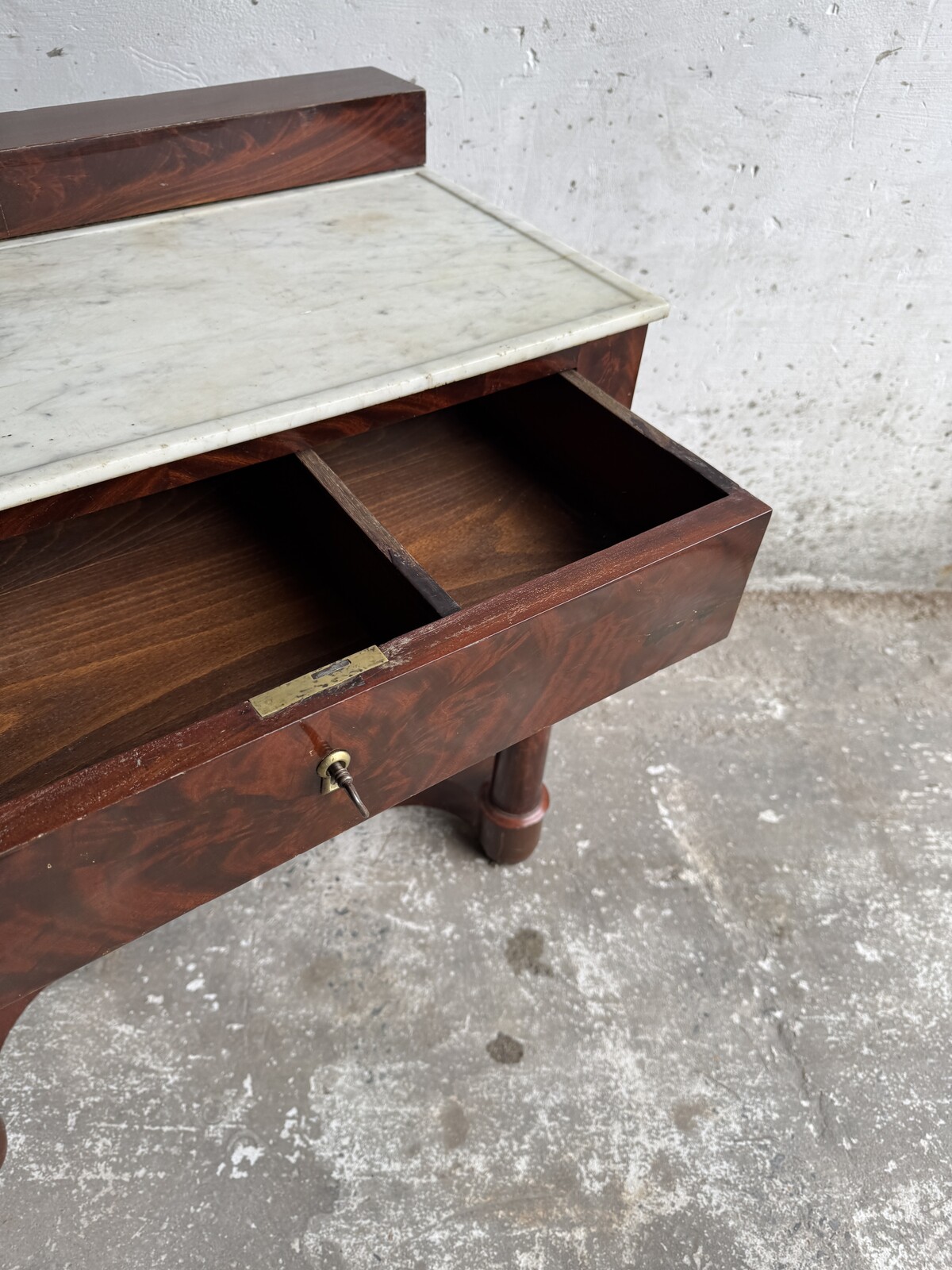 Antique Console Table with Marble Top