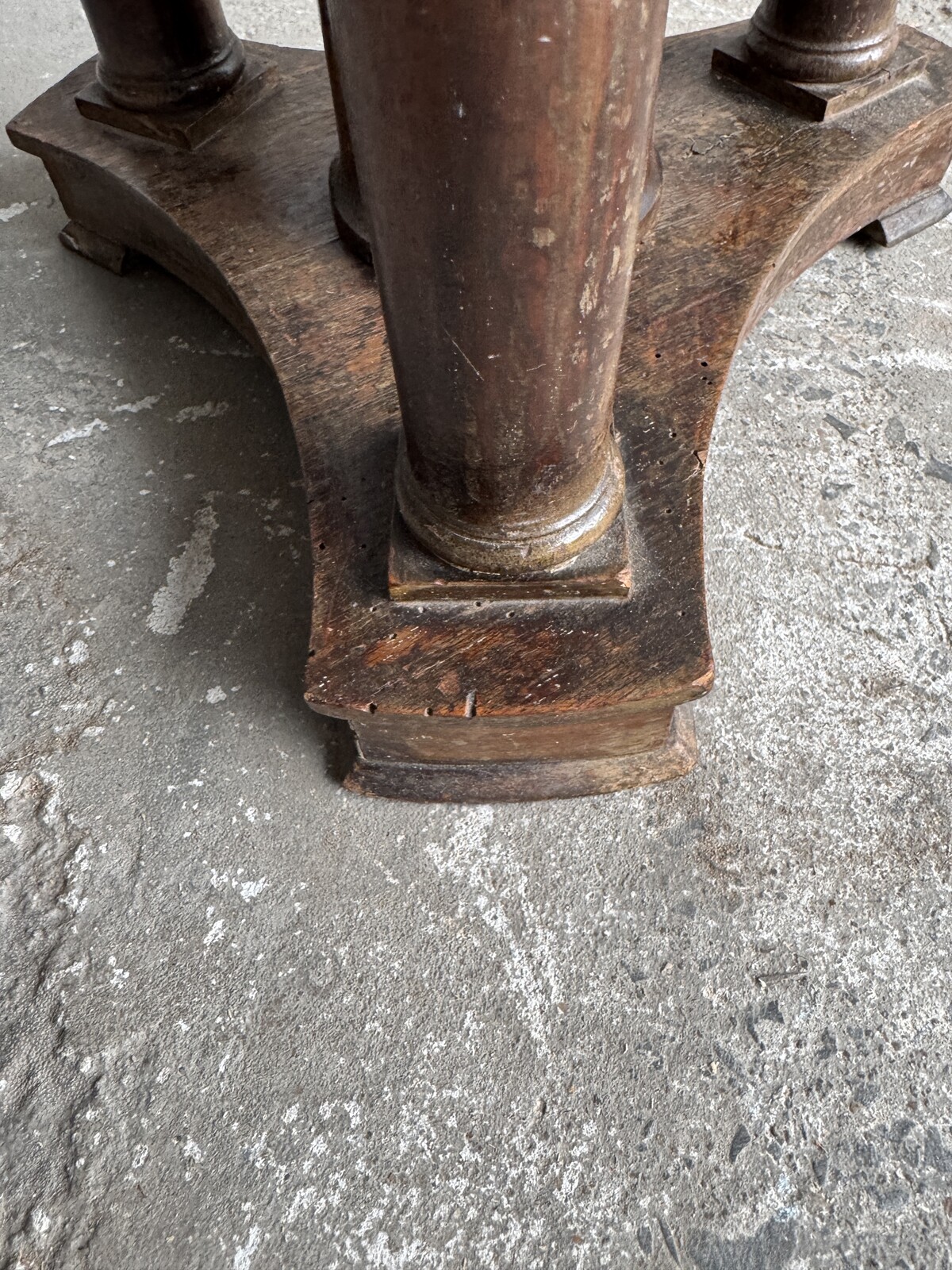 Antique Marble Top Pedestal Table