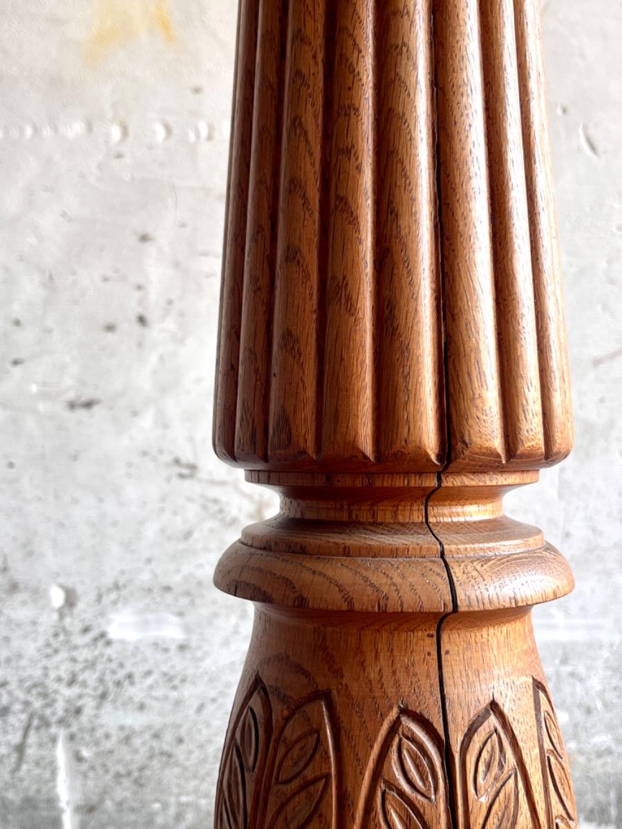 Decorative oak wooden Pilar, 20thcentury