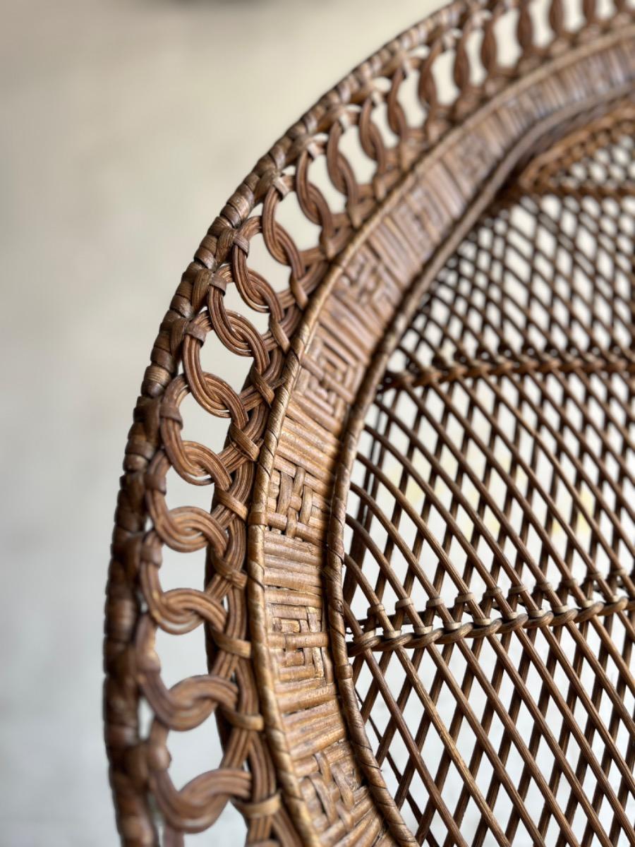 Emmanuelle  peacock wicker chair