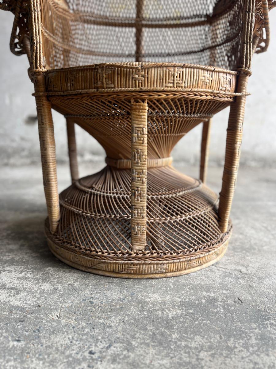 Emmanuelle  peacock wicker chair