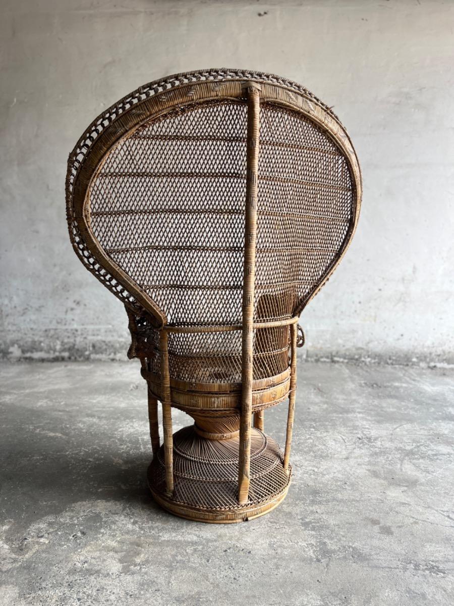 Emmanuelle  peacock wicker chair