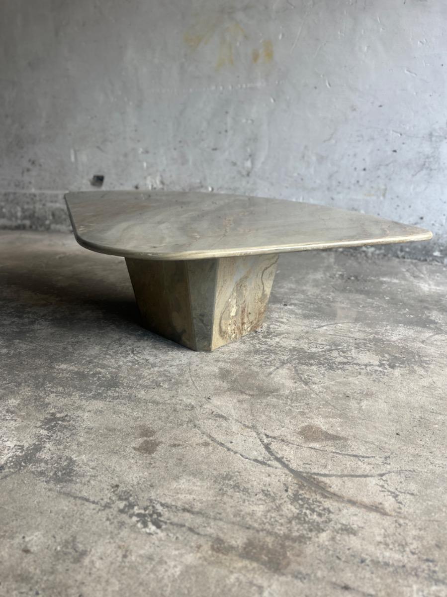 Granite triangle 80s coffee table