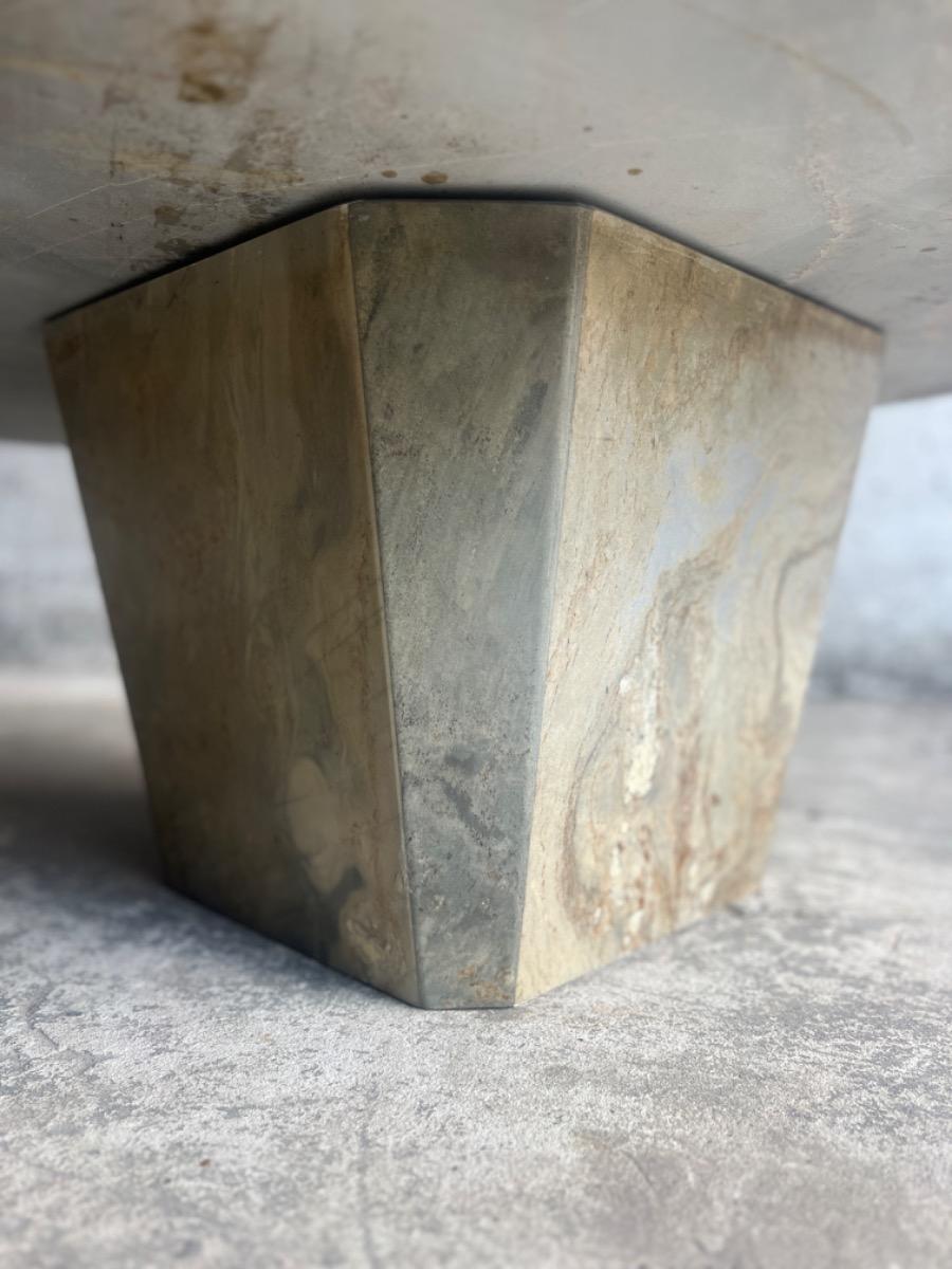 Granite triangle 80s coffee table