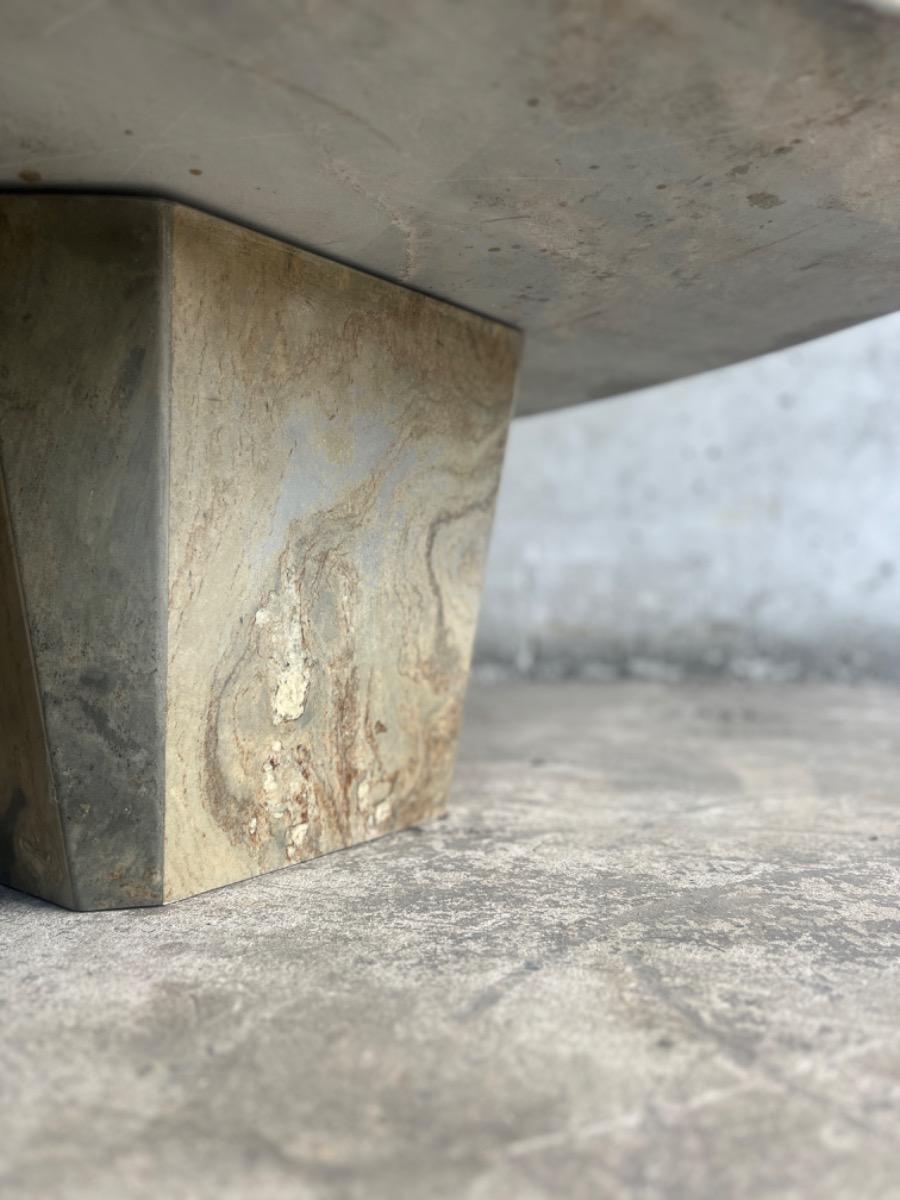 Granite triangle 80s coffee table