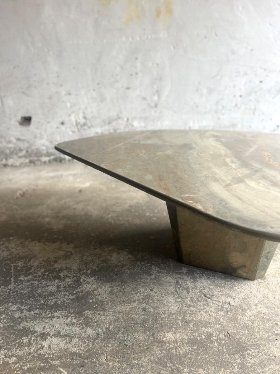 Granite triangle 80s coffee table