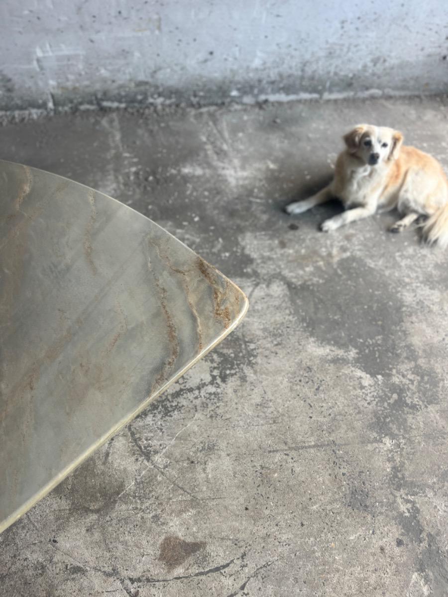 Granite triangle 80s coffee table