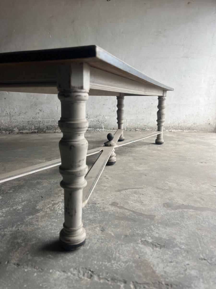 Grey wood monastery table 