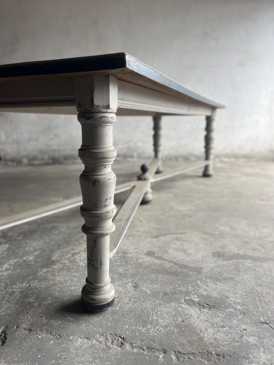 Grey wood monastery table 