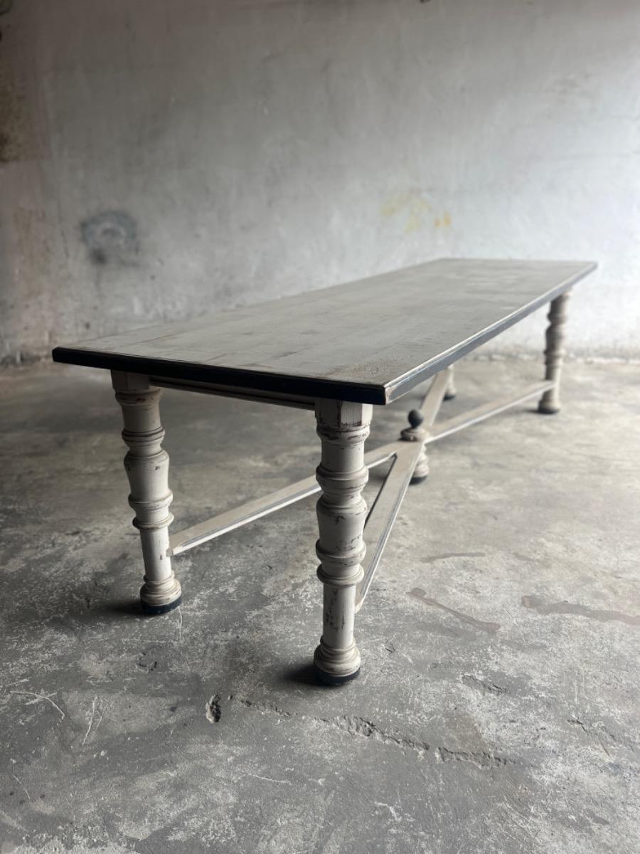 Grey wood monastery table 