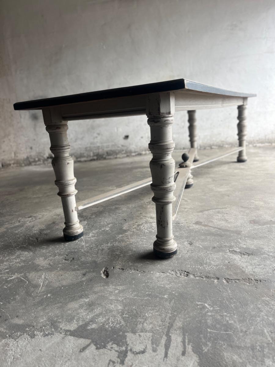 Grey wood monastery table 