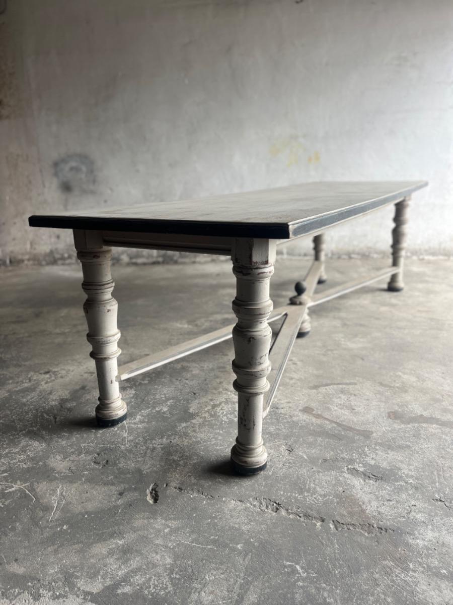 Grey wood monastery table 