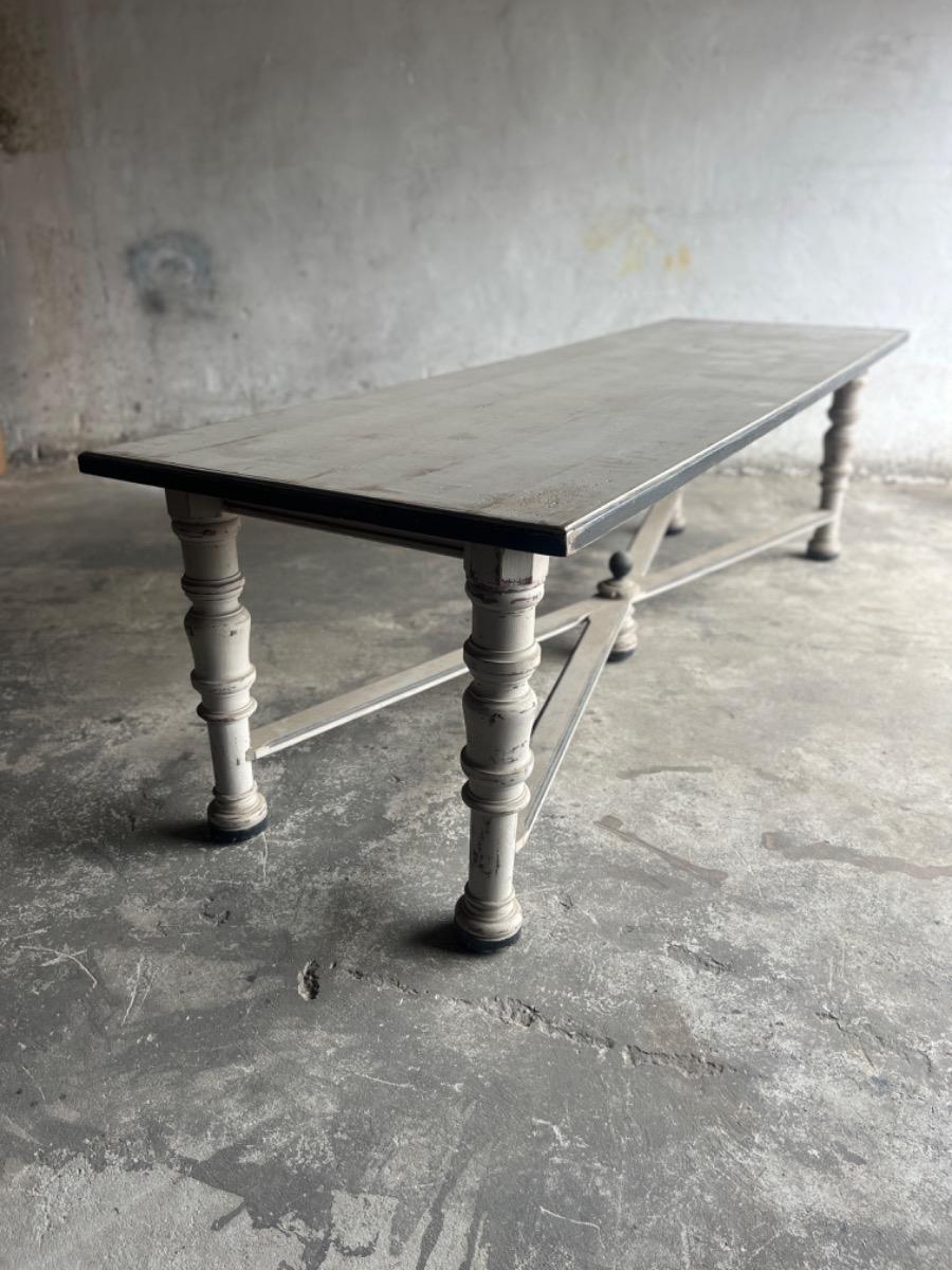 Grey wood monastery table 