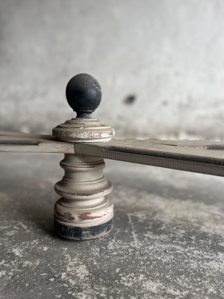 Grey wood monastery table 