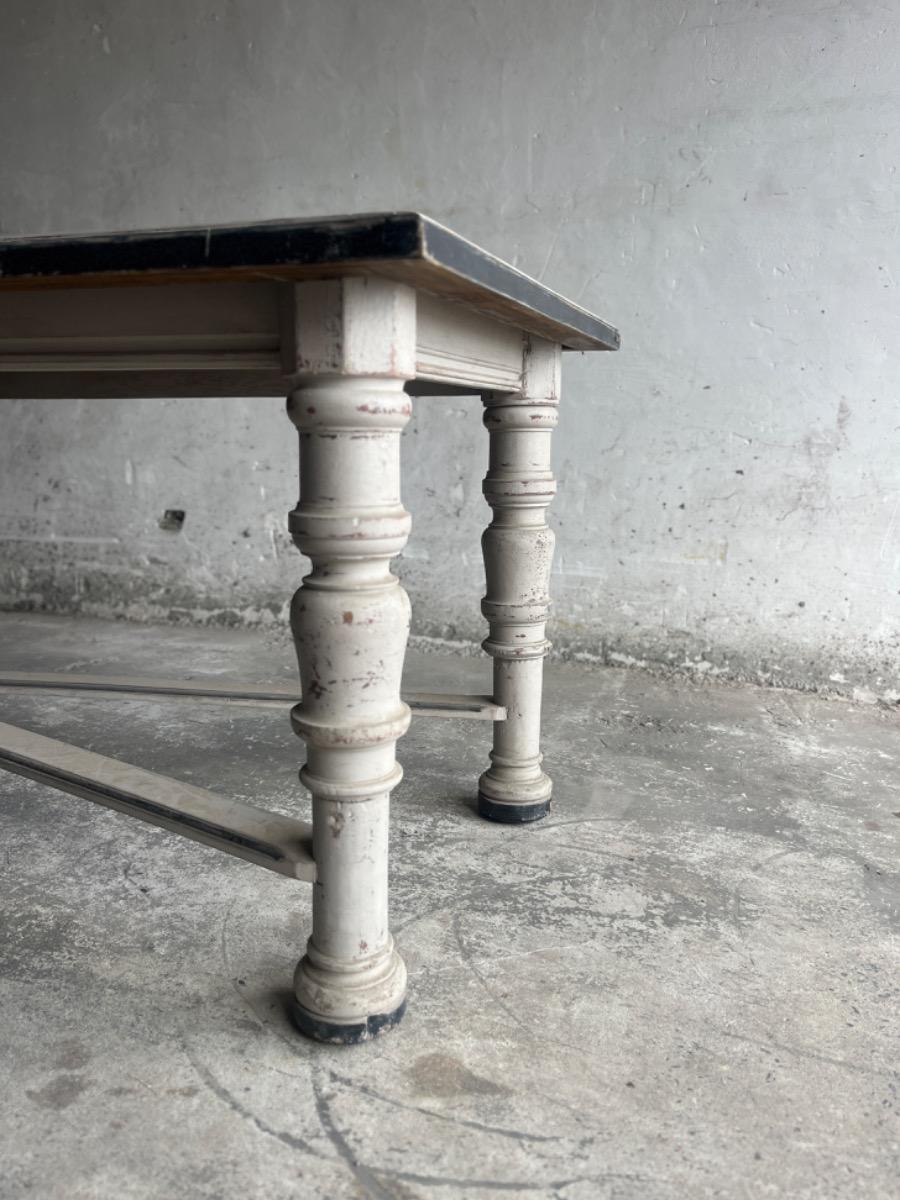 Grey wood monastery table 