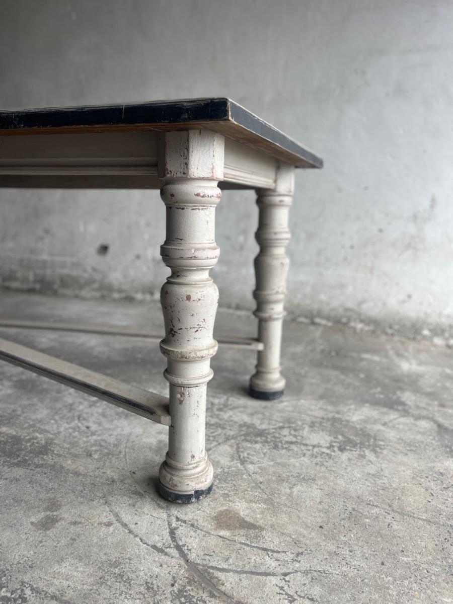 Grey wood monastery table 