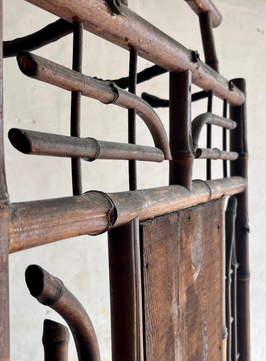 Japanese bamboo and cast iron wardrobe by Perret Vibert, circa 1900