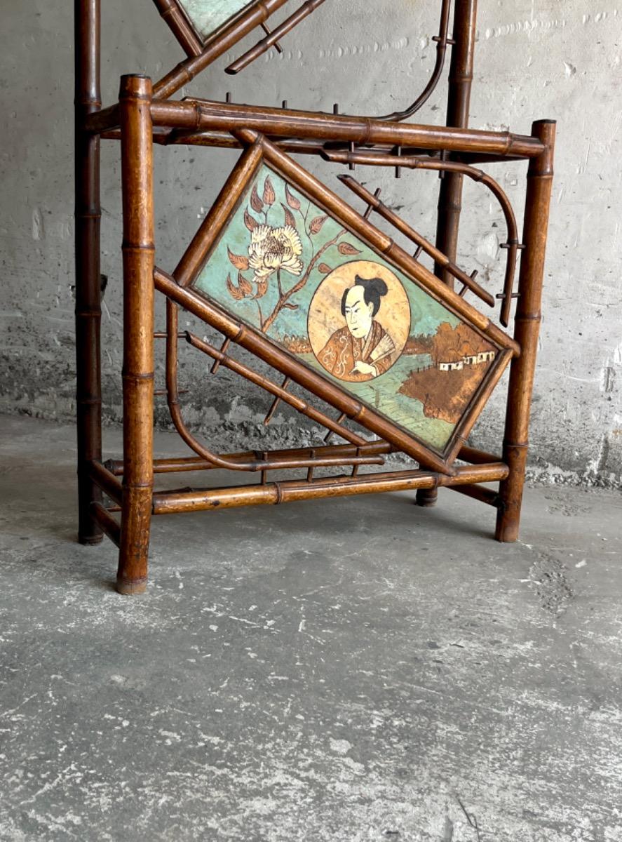 Japanese bamboo and cast iron wardrobe by Perret Vibert, circa 1900