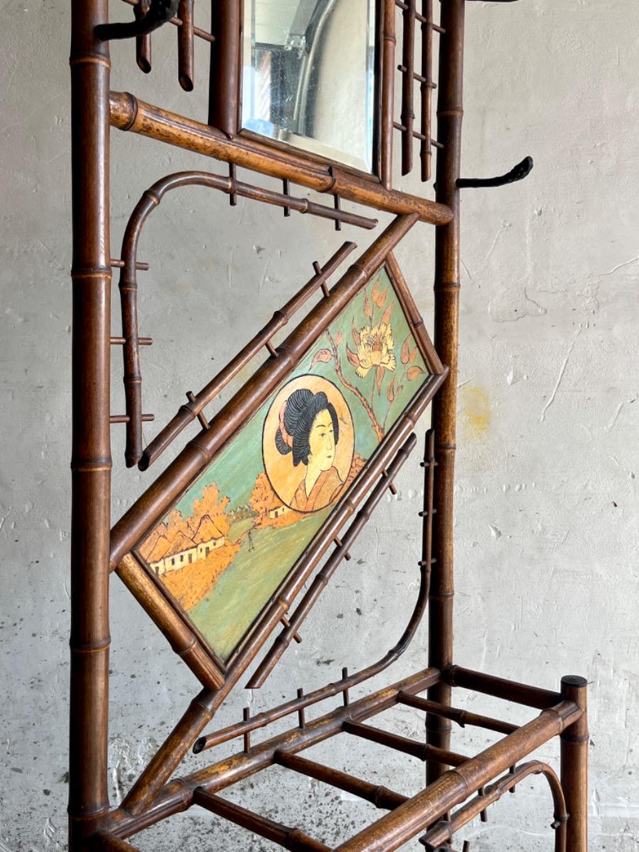 Japanese bamboo and cast iron wardrobe by Perret Vibert, circa 1900