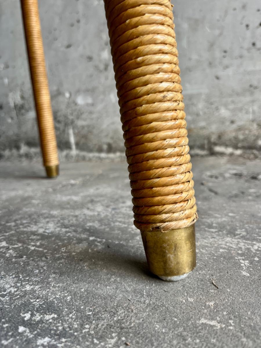 Lloyd loom rattan round table by Vincent Sheppard 