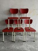 Rare vintage Brabantia red chairs 