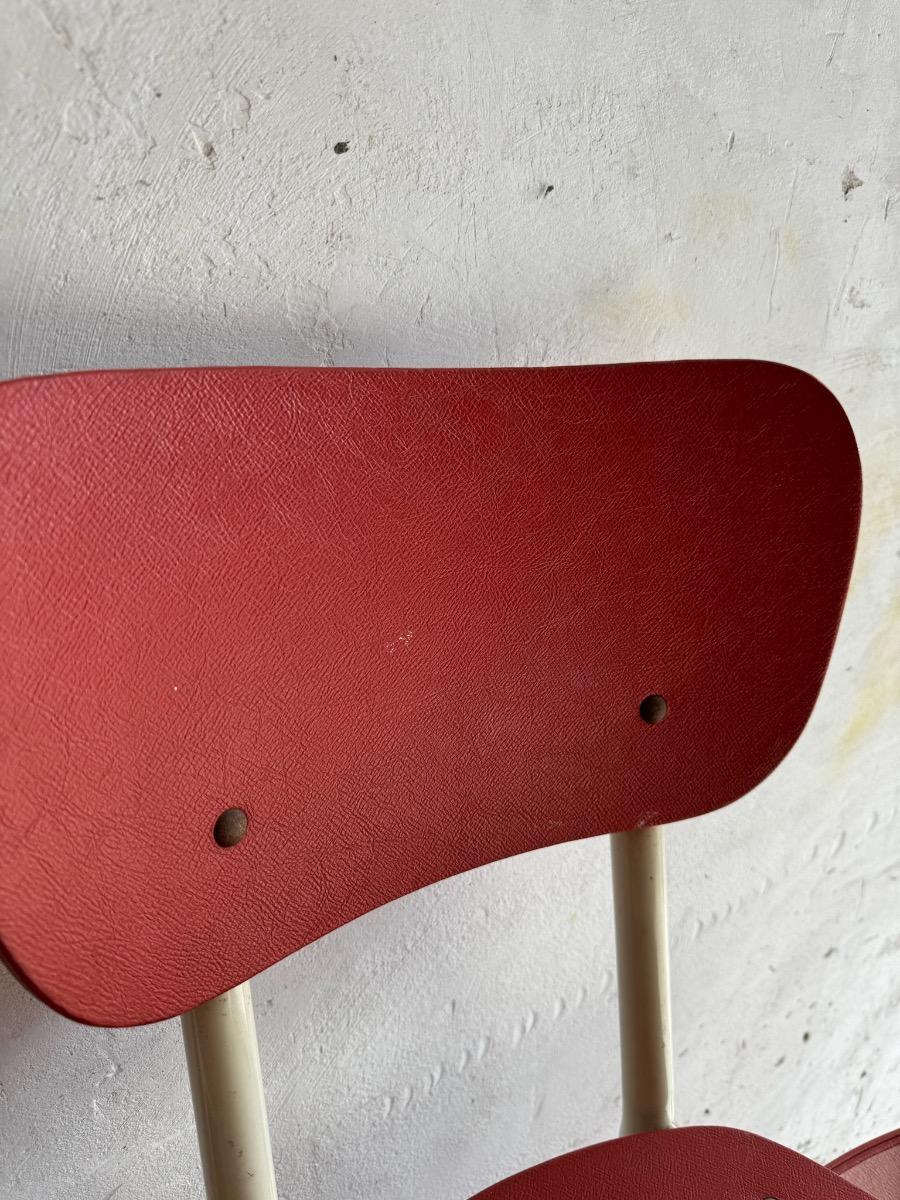 Rare vintage Brabantia red chairs 