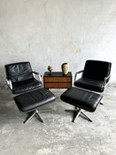 Set of Wilkhahn Delta dining room/conference chair with otoman by Delta Group