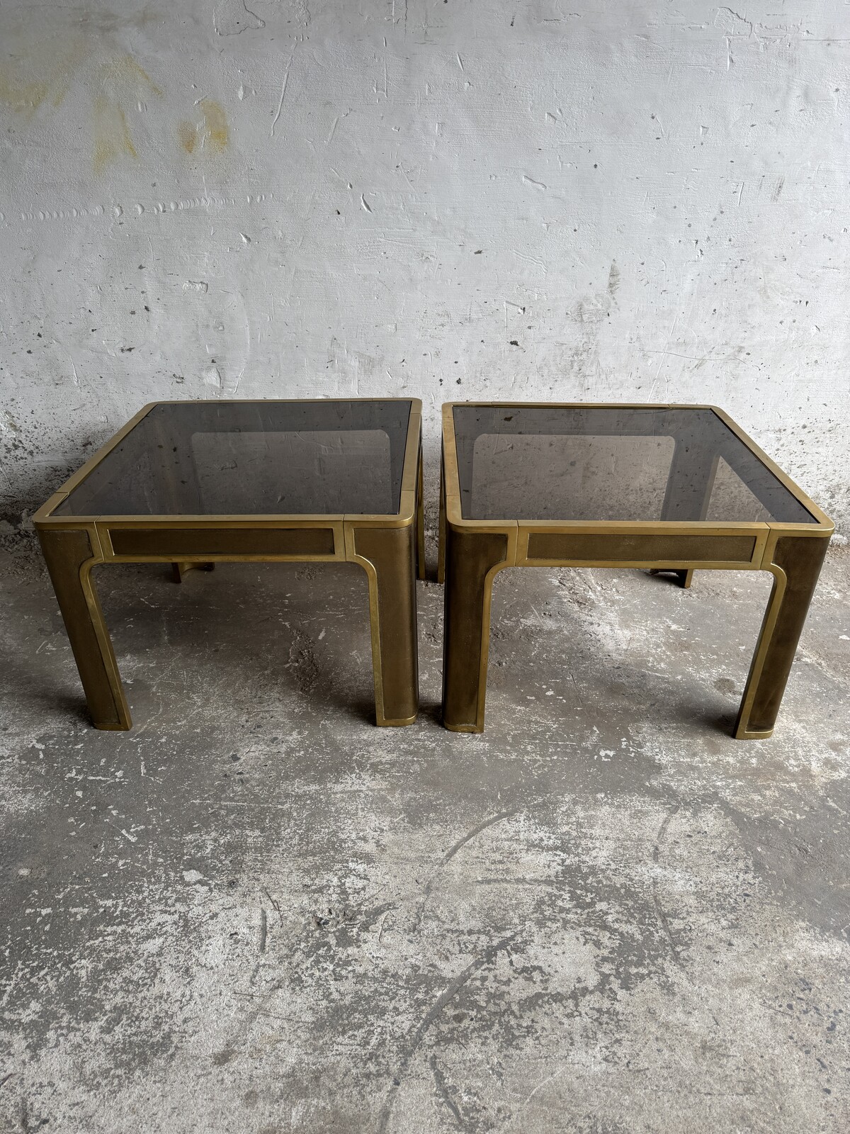 Solid Bronze Side Tables by Peter Van Heeck, Belgium, 1970s