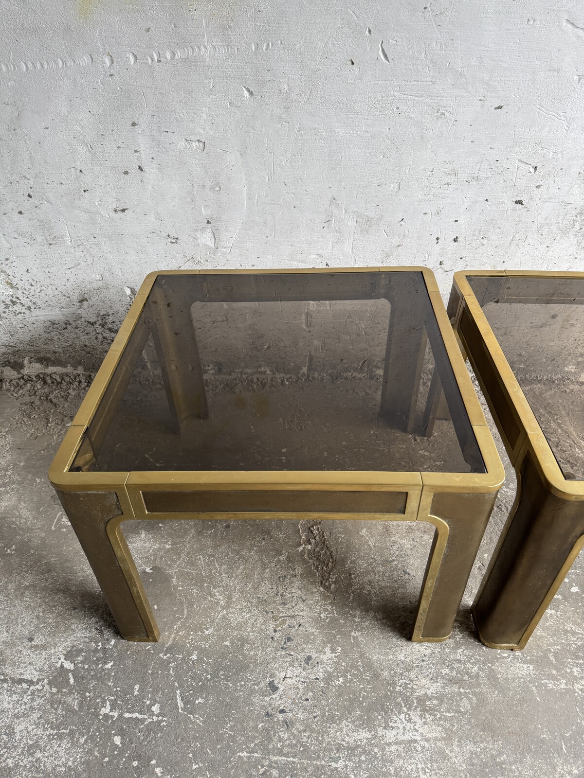 Solid Bronze Side Tables by Peter Van Heeck, Belgium, 1970s