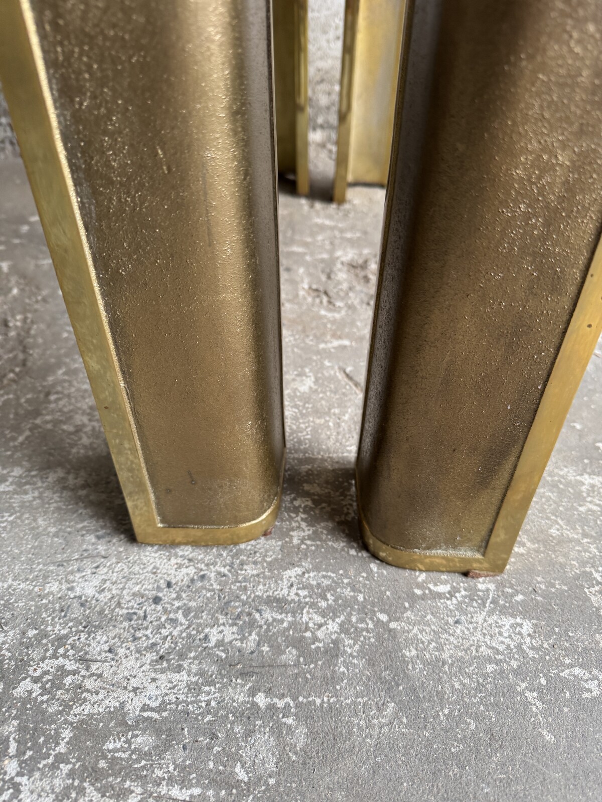 Solid Bronze Side Tables by Peter Van Heeck, Belgium, 1970s