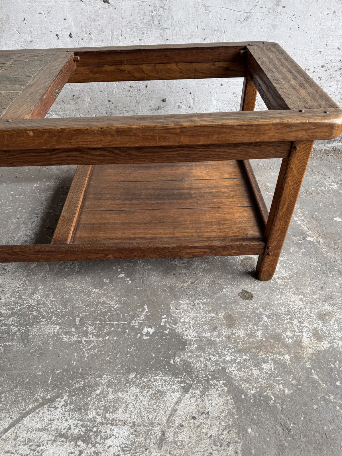 Stone and Wood Coffee Table