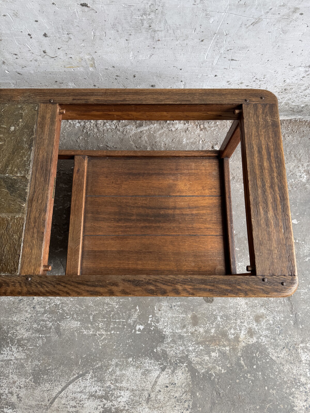 Stone and Wood Coffee Table